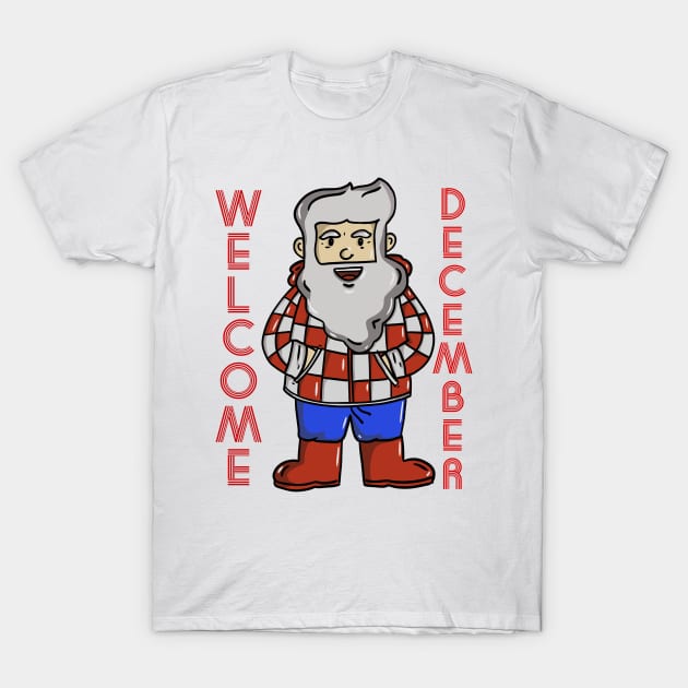 Santa Claus Welcome Christmas T-Shirt by RiyanRizqi